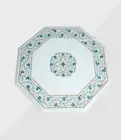 2' white Marble Table Top side Handcrafted Pietra Dura Inlay Floral coffee table
