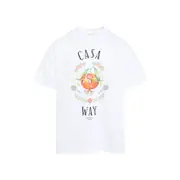 [Casablanca] Casablanca-White Casa Way Kawaii Cotton T-Shirt-Uomo S STAND