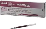 Pentel Refill Ink for EnerGel Pen Needle Tip, Fine, 12 Pack, 0.5mm, Pink (LRN5-P)