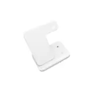 3 In 1 Universal 15W Qi Wireless Charger Quick Charge 3.0 Fast Charging Stand for Apple Airpods Watch 4 3 2 1 White