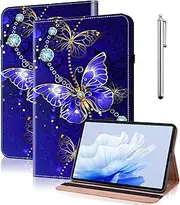 [TUOLISG] Case for Samsung Galaxy Tab S6 Lite 10.4 2024/2022/2020, Folio Flip PU Leather Tablet Case for Galaxy Tab S6 Lite SM-P610/P613/P615/P619/P620/P625/P627, Butterfly
