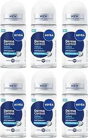 NIVEA Derma Control Defend Roll-On 50ml (Pack of 6)