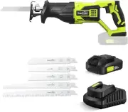 Lightweight Cordless Reciprocating Saw - 0-3000 SPM for Wood & Metal Cutting