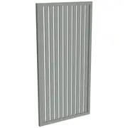 ProtectorAl 300-1000W X 1001-2000H Palladium Silver Aluminium Welded Slat Panel Vertical 18mm Gap