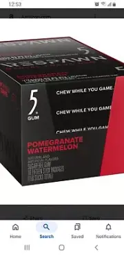 RESPAWN by 5 Gum POMEGRANATE WATERMELON - 10 SEALED 15 Sticks Per Pack