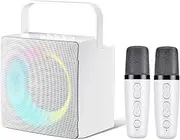 HIUYRFS Karaoke Machine, Portable Karaoke Machine with 2 Wireless Microphones, PA System for Home Party, Meeting, Wedding, Picnic, Gifit, (508W)