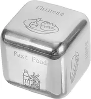 Hohopeti Stainless Steel Food Decision Dice Tiny Dice Prop for Parties and Gatherings Creative Present for Friends and Classmates Compact Design for Easy Handling