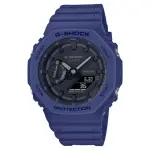 【CASIO 卡西歐】G-SHOCK 八角雙顯手錶-海軍藍X 黑色(GA-2100-2A)