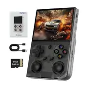G350 Retro Gaming Console with 3.5 Inch IPS Screen Linux System Built in 64G TF Card 20+Emulators Pre-Installed 4371 Games Retro Game Console, Black
