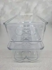 Egg Holder For Refrigerator 2Pk Plastic Egg Storage Container For Refrigerator