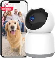 WiFi Smart Security Camera Indoor Pet Monitor 2.4G 5G Motion Tracking Night Visi