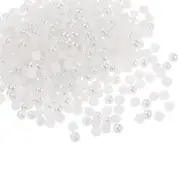 3000pcs ABS Half Pearl Beads 4mm Flat Back Imitation Pearl Colorful White
