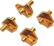 4X Tensile Rod Holder Seat RC Axis Holder 1/10 CNC Accessories Weight Hub Easy Control RC Parts of Tanning Rod Fastening Seat for R1001, Gold