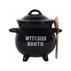 Decorative Witch Soup Bowl Black Witch Potion Cup Gifts Cookie Jar Halloween