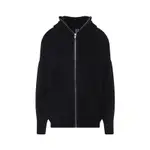 [Rick Owens] Rick Owens-Black Alpaca Gimp Hoodie-Uomo M STAND
