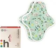 Hannahpad Organic Pantyliner Sanitary Cloth Pad (2 Pack) Extra Grip, Pantyliner 2 count