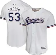 OuterStuff Adolis Garcia Texas Rangers MLB Kids Youth 8-20 White Home Player Jersey