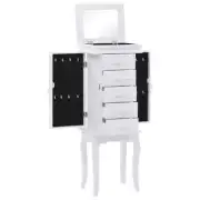 Free Standing Jewelery Cabinet White