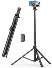 71'' Phone Tripod & Selfie Stick, Tripod for iPhone with Detachable Remote, P...