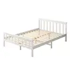 Levede Wooden Bed Frame Queen Double Single Mattress Base Solid Pine White