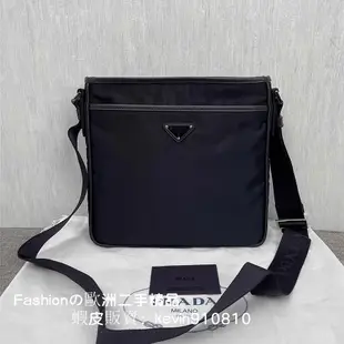 PRADA普拉達Nylon bag 黑色尼龍肩背包/斜跨包 郵差包 男士肩背包 實拍