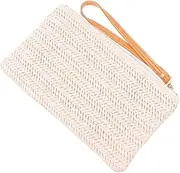 [TINEASUR] Coin Purse Wristlets Bags Summer Handbag Wallet Pouch Purses Zipper Clutch Tote Purse for Women Cell Phone Purse Tote Bag Beach Bag Women's Purse Coin Bag Grass Beige