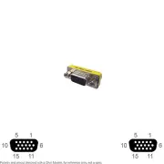 Adapter Video D-Sub VGA HD 15 Pin HD15 Female Extender Mini Extension Coupler