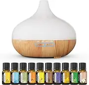 Nuyoah Essential Oil Diffuser 550ML. Ultrasonic aromatherapy diffuser mist humidifiers.with 14 color lights.4 Timer Setting. Automatic shut-off is enabled for office, home, bedroom, and living areas.