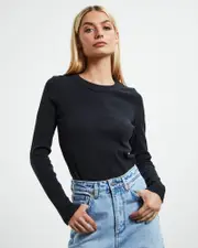 Jonesy Long Sleeve Top Black