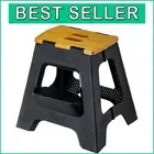 Compact 16-Inch Foldable Step Stool with Bamboo Top – Weight Capacity 330 lbs