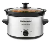 Elite Gourmet MST-275XS Electric Oval Slow Cooker, Adjustable Temp, Entrees, ...