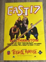 VINTAGE POSTER: EAST 17 Walthamstow Teenage Rampage (Original InStore 1992) COKE