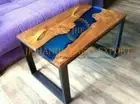 Dinning, Sofa, Coffee, Table Glossy Walnut Epoxy Resin Table Custom Order