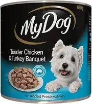 My Dog Tender Chicken Turkey Banquet Wet Food, 680 g (Pack of 12)