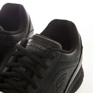 SKECHERS 男工作鞋系列 抗濕滑 絕緣 NAMPA 寬楦款 全黑 工作鞋 77156WBLK