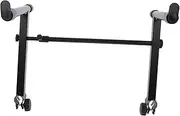 EXQUIMEUBLE Heavy Duty Universal Keyboard Stand Double Layer for Electric Organ and Piano Standing or Seating Options
