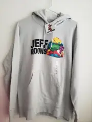 UNIQLO JEFF KOONS "PLAY-DOH" HOODED SWEATSHIRT LIGHT GRAY - LARGE