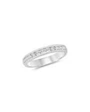 Bloomingdale's Fine Collection Diamond Channel Set Band Ring in 14K White Gold, 0.50 tcw