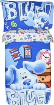 Blue's Clues Toddler Bedding Sheet Set 3 Piece Set for Kids with Comforter