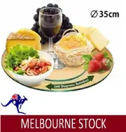 35CM Tempered Glass Lazy Susan Turntable Tray Storage Rotating Organizer