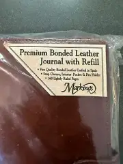 Markings Leather Journal 6x8 1/4 - 160 Lightly Ruled Pages with 160 Page Refill