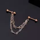 Helix Piercing Industrial Chain Earring Double Piercing Stud Engagement