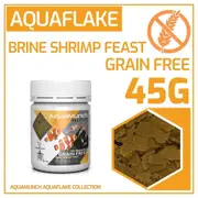 AquaMunch AquaFlake Fish Food - Brine Shrimp Feast (Flake) L(L18) For Fish Shrimp Snail Tank Aquarium