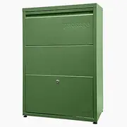 Adoorn Package Delivery Boxes for Outside, Small 29.5 x 20.5 x 10.5 (HxWxD) Security Package Box, Free Standing Anti-Theft Parcel Drop Box - Dill Green