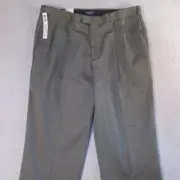Dockers Pants 38x34 Mens Wool Blend Relaxed Fit Gray Pleated Cuffed NWT