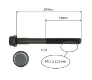 CYLINDER HEAD BOLT SET FOR TOYOTA TARAGO TCR20 TCR21 2.4L 2TZ-FE 2TZFE 9/90-8/00 (for: Toyota)