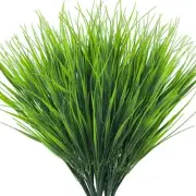 8 Bundles Outdoor Artificial Boxwood UV Resistant Fake Stems Plants, Faux