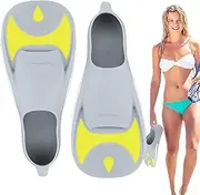 Swimming Training Fins, Compact Flipper, Adjustable Lightweight Comfortable Soft Pool Accessories for Voluntary Surf Travel Divers Children Equipment Swimming Fin Ride Free