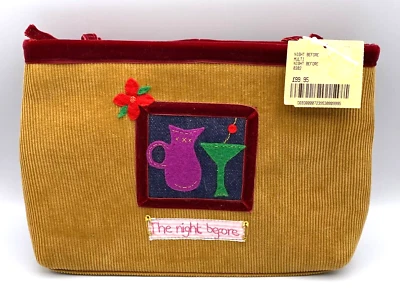 Harrods Knightsbridge Pink Lining London The Night Before Corduroy Purse NWT