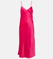 [Eres] Eres Silk satin slip dress AU 12 pink